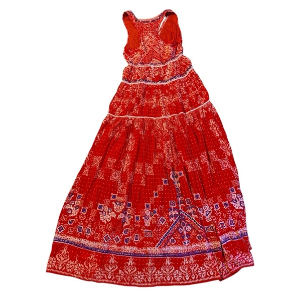 ROCOCO SAND Deep V Maxi Dress in Red Size XS - Picture 5 of 7